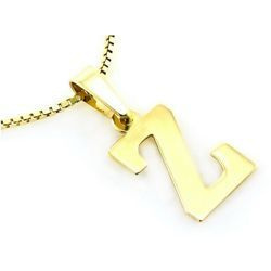 Złota zawieszka - ALFABET - literka Z - pr. 585