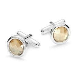 Spinki do mankietów - kryształki Swarovski SREBRO