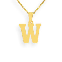 Złota zawieszka literka W - ZŁOTO p. 333 Chrzest