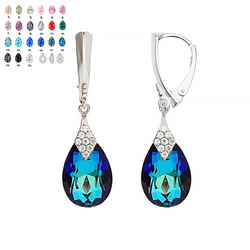 Kolczyki krople Swarovski srebro pr. 925 - KOLORY