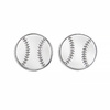SZT-719 Kolczyki PIŁKA BASEBALL - Srebro pr. 925