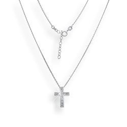 Srebrny naszyjnik  - KRZYŻ - SREBRO pr. 925