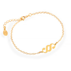 Srebrna branoletka PARAGRAF -SREBRO p. 925 złocone