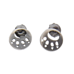 Srebrne kolczyki sztyfty - łapka łapa niedźwiedzia