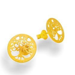 Srebrne kolczyki sztyfty - DRZEWO ŻYCIA pr. 925