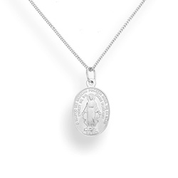 Naszyjnik medalik MATKA BOŻA NIEPOKALANA - pr. 925