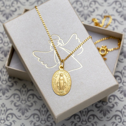 Naszyjnik medalik MATKA BOŻA NIEPOKALANA - pr. 925