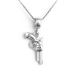 Srebrny naszyjnik REWOLWER PISTOLET - SREBRO p 925