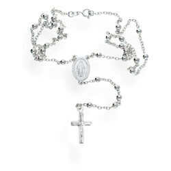 Srebrny naszyjnik pozłacany RÓŻANIEC - pr. 925