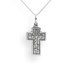 Srebrna wisiorek solidny KRZYŻ - SREBRO pr. 925 