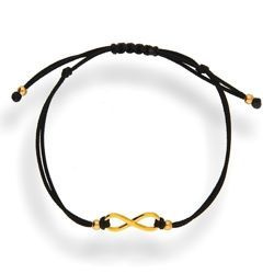 Bransoletka sznurkowa - NIESKOŃCZONOŚĆ pr. 925