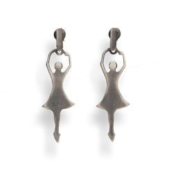 Srebrne kolczyki sztyfty Baletnica - srebro 925