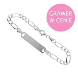 Bransoletka srebrna - Grawer GRATIS - pr. 925