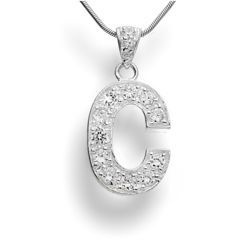 Srebrna zawieszka - ALFABET - C - literka pr. 925