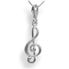 Srebrna zawieszka - charms - KLUCZ WIOLINOWY pr925