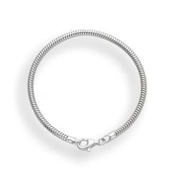 Srebrna bransoletka SNAKE do koralików - p. 925