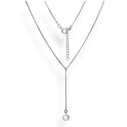 Srebrny naszyjnik z cyrkonią - SREBRO pr. 925