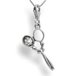 Srebrny charms z Crystals from Swarovski - NOŻYCE