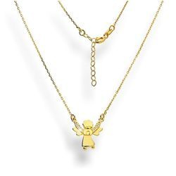 Srebrny naszyjnik celebrytka ANIOŁEK ANIOŁ pr. 925