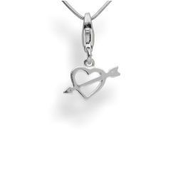 Srebrna zawieszka - charms - SERCE pr. 925