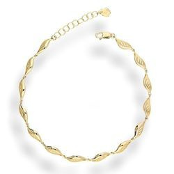 Złota bransoletka LISTEK LIŚCIE - ZŁOTO pr. 585