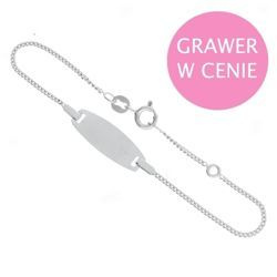 Bransoletka srebrna - Grawer GRATIS - pr. 925