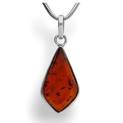 Wisiorek zawieszka naturalny BURSZTYN - SREBRO 925