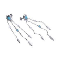 Srebrne długie kolczyki - SREBRO pr. 925