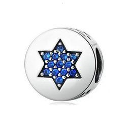 Srebrny beads - koralik modułowy - GWIAZDA pr. 925