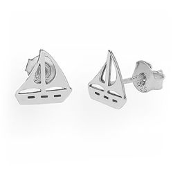 SZT-694 Srebrne kolczyki ŻAGLÓWKA SREBRO  p. 925