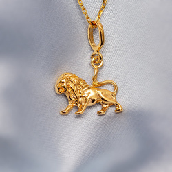 Srebrny naszyjnik ZNAK ZODIAKU LEW - SREBRO p. 925