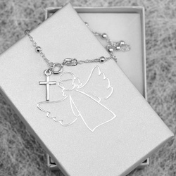 Srebrna solidna bransoletka RÓŻANIEC SREBRO p. 925