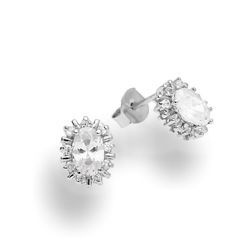 Srebrne kolczyki sztyfty z cyrkonią - pr. 925