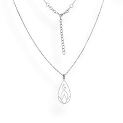 Srebrny naszyjnik ażurowy KWIAT - SREBRO pr 925