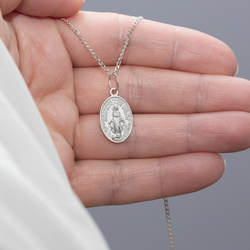 Naszyjnik medalik MATKA BOŻA NIEPOKALANA - pr. 925