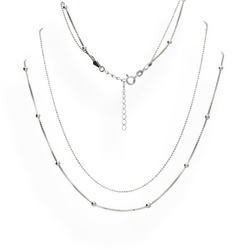 Srebrny naszyjnik podwójny - kulki