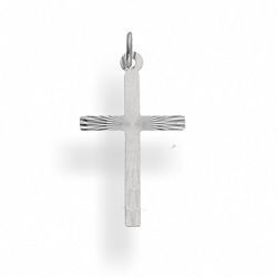 Złota zawieszka - KRZYŻ pr. 585 Białe złoto