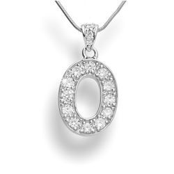 Srebrna zawieszka - ALFABET - O - literka pr. 925