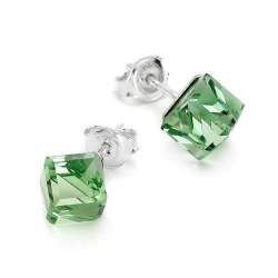 Srebrne sztyfty whit Swarovski 6 mm - SREBRO p 925