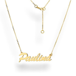 Złoty naszyjnik z imieniem PAULINA - ZŁOTO pr. 333