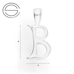 Srebrna zawieszka - ALFABET - B - Literka pr. 925