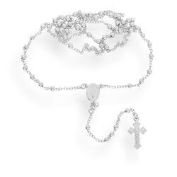 Srebrny naszyjnik pozłacany RÓŻANIEC - pr. 925