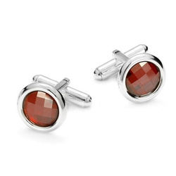 Spinki do mankietów - kryształki Swarovski SREBRO