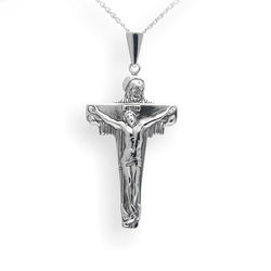 Srebrna okazała zawieszka KRZYŻ - SREBRO pr. 925