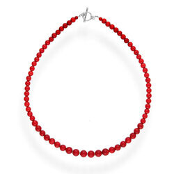 Naszyjnik naturalny KORAL -  STRÓJ LUDOWY - SREBRO