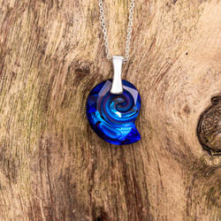 Srebrny naszyjnik amonit muszla SWAROVSKI pr. 925