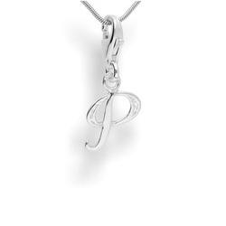 Srebrna zawieszka - charms - ALFABET - P - pr. 925