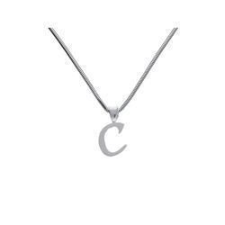 Srebrna zawieszka - ALFABET - C - Literka pr. 925