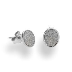 Srebrne kolczyki - sztyfty - owal